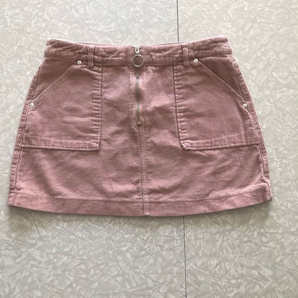 almost famous pink corduroy y2k 100% cotton skirt spring preppy size 9‎